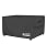 ULTCOVER Rectangular Gas Fire Pit Table Cover 44x28 inch Waterproof Heavy Duty Firepit Cover, Black