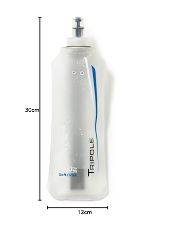 Image of TRIPOLE Hydration & Water Soft Flask for Running and Cycling | 500 mL (White)