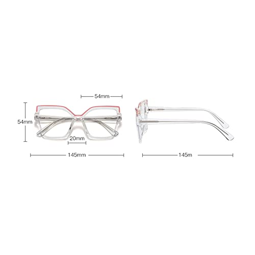 Melrose/Anti Blue Light Reading Glasses Women Computer Full Frame Ladies Reader Magnifying Presbyopic Eyeglasses (2Pcs C7+C9, 0, Multiplier_X) #TOP1