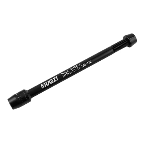 Yundxi Bike Trainer Thru Axle Adapter, Quick Release M12 x 1.5/1.75 Thread Pitch 160 to 178mm Shaft for Rear Wheel Attachment Trainer Length (M12x1.75/160-172)