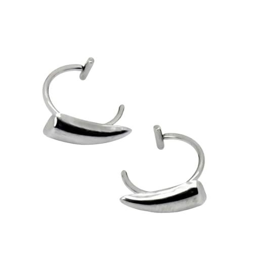 Elegante senza Piercing Fang Labbro Polsini Trendy Fang Polsini Senza Piercing Anelli In Acciaio Inox Borchie per Adulti Gioielli di Halloween, Misura unica, come descritto, come descritto