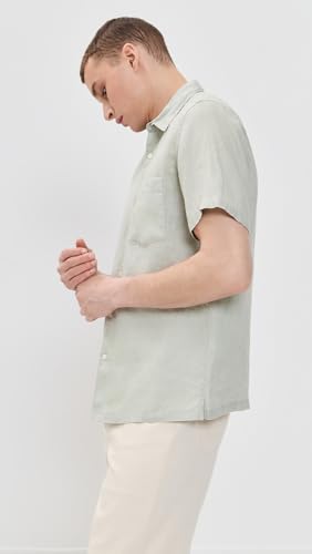 Theory Men's Irving Relaxed Linen Short Sleeve Shirt4