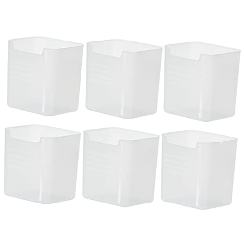 FUNOMOCYA 6 Piezas Organizador de Frigorífico Almacenamiento Vertical de Salsas Caja de Almacenaje Lateral de Cocina de Transparente y Resistente