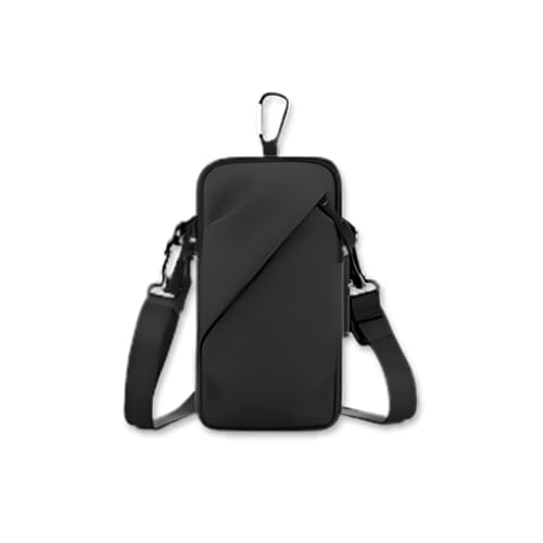 Bolsa Transversal Multifuncional – 2 em 1 de Ombro e Braço com Zíper Duplo, Alça Ajustável Respirável e Compartimentos Independentes para Corrida, Caminhada, Academia, Ciclismo e Viagens