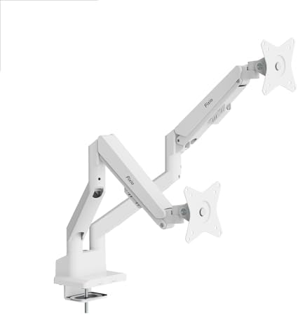 （05:30時点） Pixio PS1D Wave White モニターアーム デュアル 白 ホワイト 2画面 上下 ガススプリング かわいい 32インチ 対応