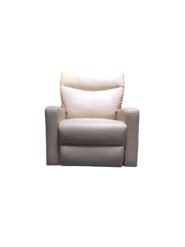 Image of IRS Cream Leatherette Motorized Recliner Chair