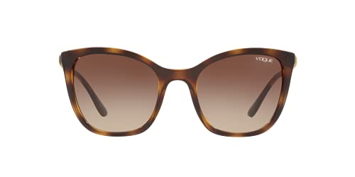Vogue Eyewear Woman Sunglasses Dark Havana Frame, Brown Gradient Lenses, 53Mm #TOP2