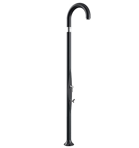 - Arkemia - Funny Yin. Ducha Tradicional De Jardín (Para Espacios Exteriores) Con Mezclador Y Grifo Para Lavar Los Pies. Color: Gris Antracita