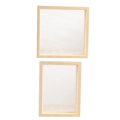 gazechimp 2 X Moldura de Madeira Transparente com Flores Secas para Decoração de Parede
