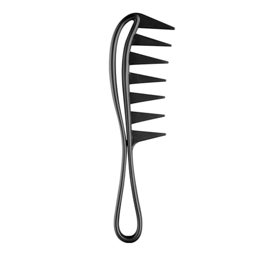 XUXPFJ Peine Grande con Dientes Anchos, Peine depilatorio Shun Hair, Apto for Cabello seco y húmedo, Apto for Hombres y Mujeres.(Black)