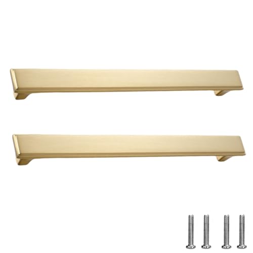 SANCHAKOU Metal Door Knobs 2Pcs Wardrobe Drawer Cabinet Handle Brass Dressing Table Wine Cabinet Handle-192Mm