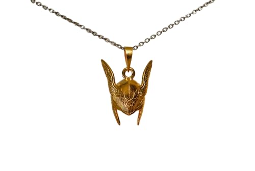 Malenia Helmet Silver Pendant - Elden Ring Dark Souls Inspired Necklace (Silver - Gold Plated)