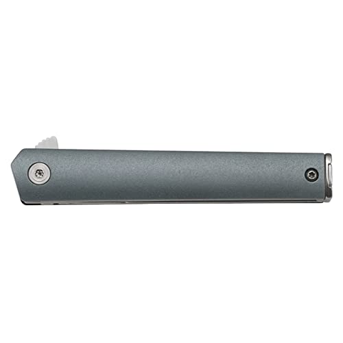 CRKT CEO Compact Everyday Carry EDC Pocket Folding Knife with Liner Lock: Stainless Steel Plain Edge Blade, Glass-Reinforced Nylon Handle, Reversible Pocket Clip, 7095
