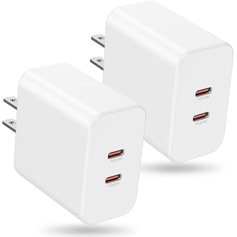 Susnwere 40W Dual USB C Charger Block,2-Port Fast USB-C Power Adapter Wall Charger Plug Type C Charging Block for Laptop Computer & Tablets/Phones iPhone 15/14/13/12/11/X, iPad,Samsung,Google （2 pack） Cover