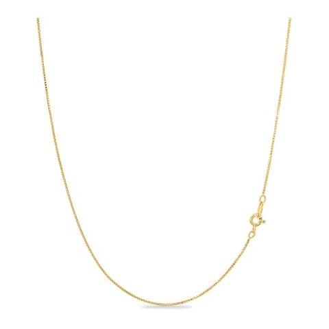 KEZEF 18k Gold Plated Box Chain Necklace Cover