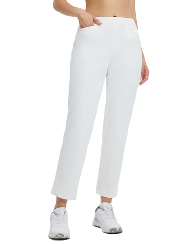 baleaf Women's Golf Pant Winter Fleece Lined Pants with Belt Loops Pockets Travel Work Casual