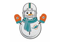 Couronne de noël miami dolphins en feutre rico industries pour salon