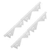 GLOMAXLY Stove Gap Covers White 2 Pack, Adjustable Retractable Stove Gap Filler 13.8" to 27.5" Length, Stainless Steel Range Trim Kit for Kitchen Stove Top & Counter Gap Protection