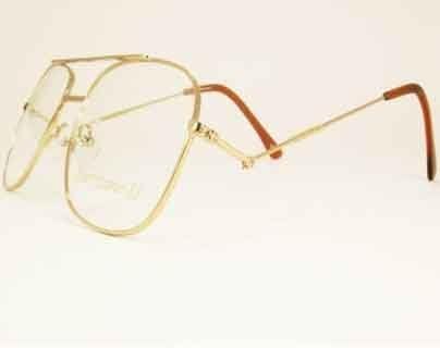 Snooker Spectacle Frame with tilting side arms gold coloured metal