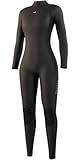 Mystic Watersports - Surf KiteSurf & Windsurfing Haven - Traje de neopreno con cremallera trasera de 4/3 mm, color negro, resistente al agua