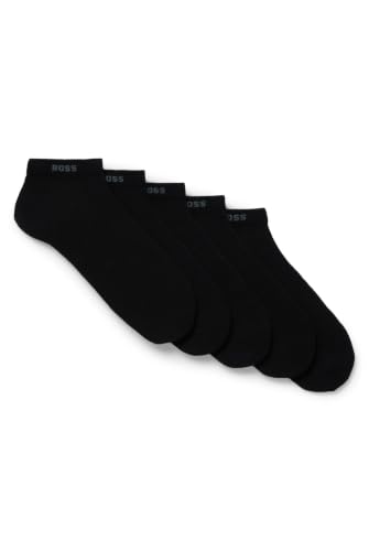 BOSS Herren 5P AS Uni CC Fünferpack Sneakers-Socken aus Baumwoll-Mix mit Branding Schwarz001 43-46