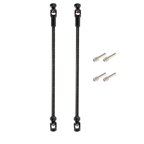 SCX10 Drive Shaft 2PCS SCX10 Driveshaft Stainless Steel Rear Front Driver Shaft 68-229mm Cut to Length for 1/10 RC Crawler LCG Rig Sportsy Scalers GSPEED Capra SCX10 Pro Element DIY SCX10 (Black)
