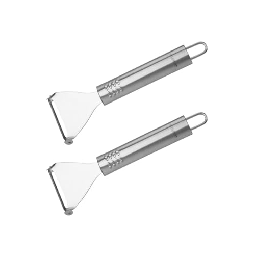 Fackelmann 9909850 Lot de 2 éplucheurs à légumes, éplucheur pommes de terre, éplucheur, ustensile de cuisine, rasoir à légumes, Acier inoxydable, 18 x...