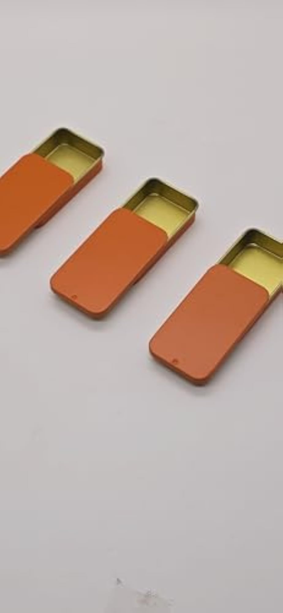 Aluminium Slide Top Tin Containers, Pack of 48