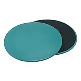 Tuokay, 2er Doppelseitige Gliding Discs, Fitness Disc Slides für Fitnessstudio, Zuhause, Yoga, Pilates, für Teppich, Fliesen, Laminat, Holzboden (Dunkelgrün)
