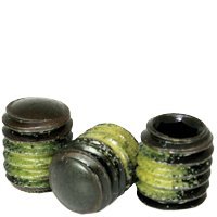 #10-32x1/4" Oval Point Socket Set Screw, Nylon Patch, Thermal Black Oxide, Alloy (INCH) | Size: #10-32 | Length: 1/4" | Alloy_Steel | Finish: Black Oxide | Fine Thread | (Quantity: 100)