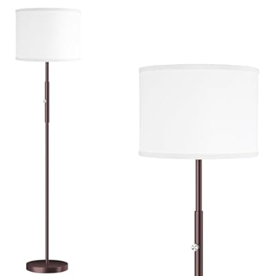 PARTPHONER Floor Lamp for Living Room Bedroom, 65’’ Modern Tall Lamp Simple Design Standing Lamps | 3 Color Temperature Rotary Switch Floor Lamp Suitable for Bedroom, Study Room, Office, Brown