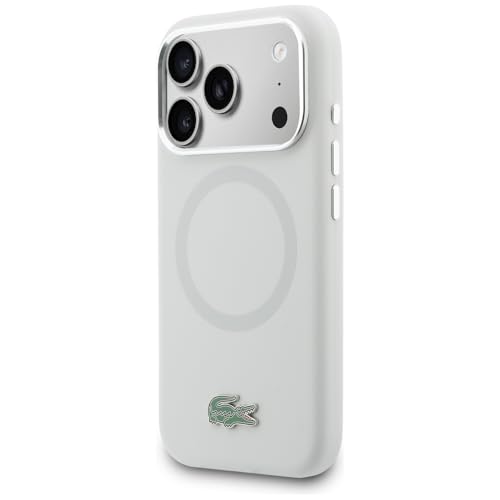 Coque Lacoste iPhone 17 Pro silicone gris compatible MagSafe - 2