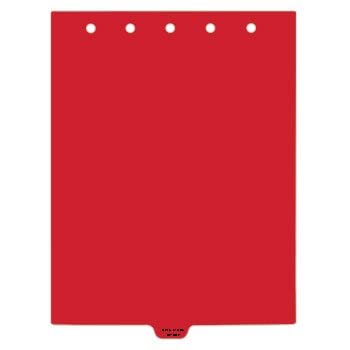 Carstens - Heavy Duty Physicians Orders Plastic Ring Binder Dividers, Bottom Tab, 1/9 Cut, Tab 5 Position, US Letter, Pack of 10, (2617-50) - Ideal Medical Chart Dividers for 3 Ring Binders