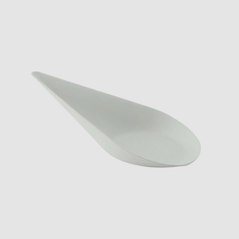 PacknWood Bio n Chic Drop Shaped White Sugarcane Dish | Mini Side Seasoning Dish | Condiment Dishes/Sushi Soy Dipping Dish, Snack Serving Dishes- 0.5oz (L: 4.1in” W: 1.9in” H: 1.15in”) - 300 pcs