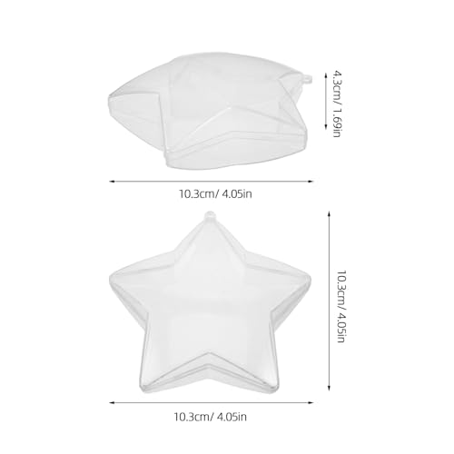 Caja de embalaje de dulces transparente para decorar el árbol de Navidad con estrellas de fiesta 3