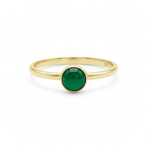 Bague onyx vert argent 925 femme pierre ovale facettes style vintage