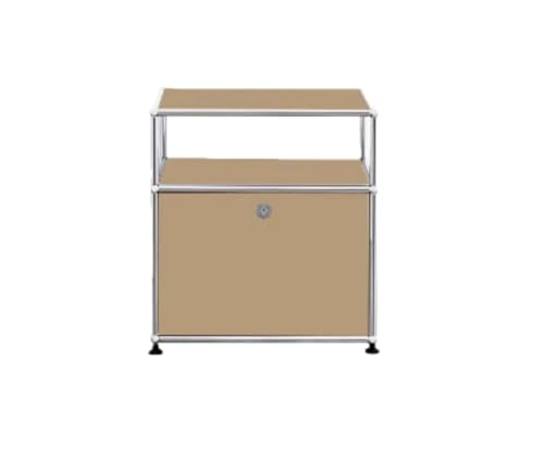 Tonain ナイトテーブル サイドテーブル 収納キャビネット 多機能 ベッド周り収納 おしゃれ ミニマリストヴィンテー 引き出し付き 収納付き 寝室・リビング用 (カーキ,下段の引き出し)