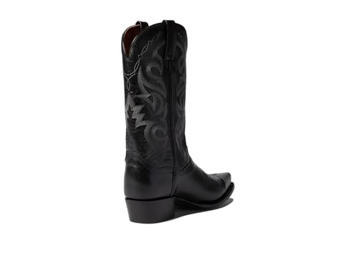 Image of Dan Post Mens Milwaukee Embroidered Pull On Snip Toe Casual Boots Mid Calf - Black