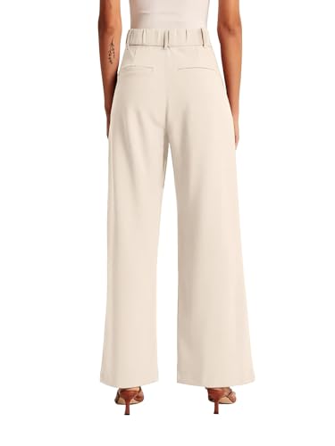 KIRJAUDU Womens Wide Leg Pants Work Business Casual Loose High Waisted Dress Pants Palazzo Flowy Trousers3