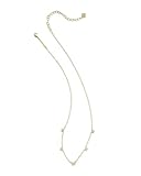 Kendra Scott 14k Gold-Plated Lillia Crystal Strand Necklace in White Crystal, Fashion Jewelry for Women