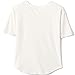 Lands' End Women Supima Micro Modal Elbow Sleeve Balletneck Curved Hem Top Ivory Regular Small