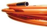 1/2" OD x 100' Orange Polyethylene Jacketed Copper Tubing for Oil Service
