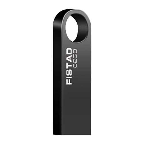 Memoria USB de 32 GB Memoria Flash USB 2.0 Portátil Mini Impermeable Pendrive con Carcasa de Metal para PC/Tableta (Gris)