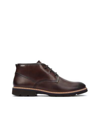 Pikolinos Para Hombre. M7D-8054C1 Zapatos De Piel Alarcon MarróN Oscuro (45), Plano, Cordones, Casual