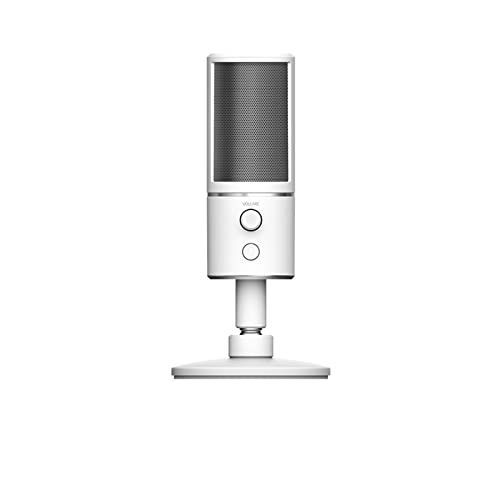 Microphone de streaming USB haut de gamme supercardioïde couleur blanc mercure épuré