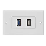 Conception 2 en 1 pratique ------ panneau mural multimédia intègre HDMI et USB3.0 pour une connexion facile et sans souci de vos appareils numériques.