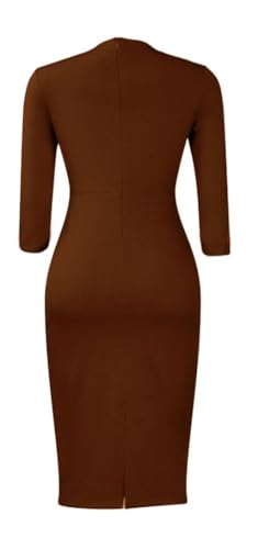 Image of ZVO Midi Dress for Women Church Dress Office Work Bodycon Pencil Dresses