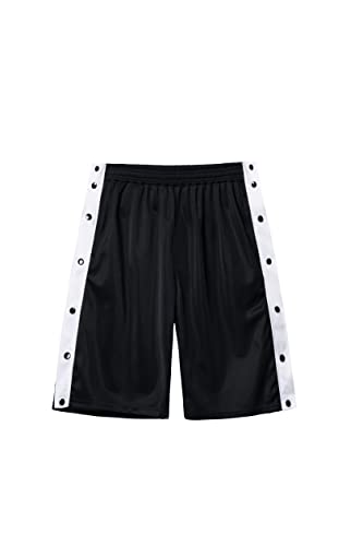 THWEI Mens Tear Away Shorts Post Surgery Recovery Snap Button Breakaway Shorts