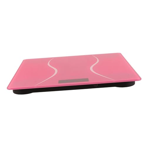 Pèse personne électronique Anneome à capteurs précis avec chargement USB rose