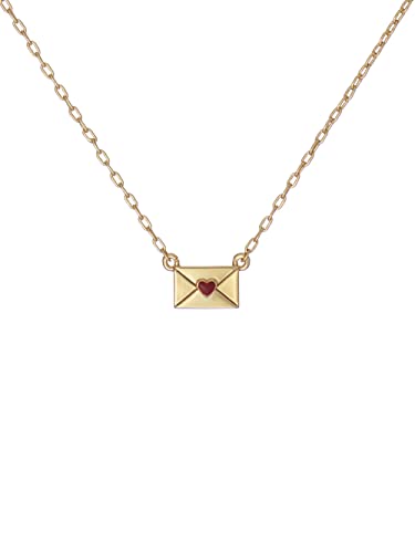 Ted Baker Laressa Liebesbrief-Kettenanhänger (goldfarben/rot)